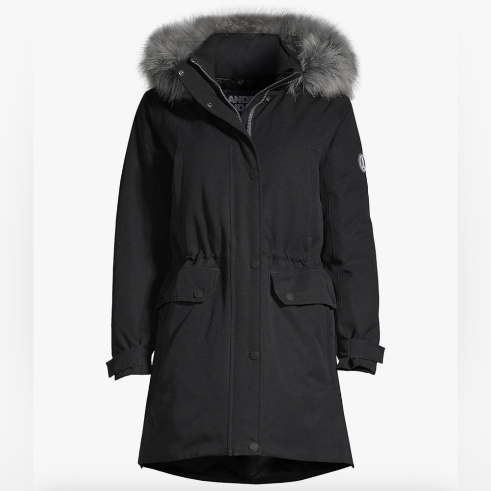 Lands’ End Expedition Down Parka Coat Waterproof Hooded Women’s Small 6-8